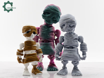 Digital Downloads Cobotech Articulated Skeleton Mummy by Cobotech - Fun Cobotech Halloween Toys - Fall Decor - Unique Gifts - Halloween Decor