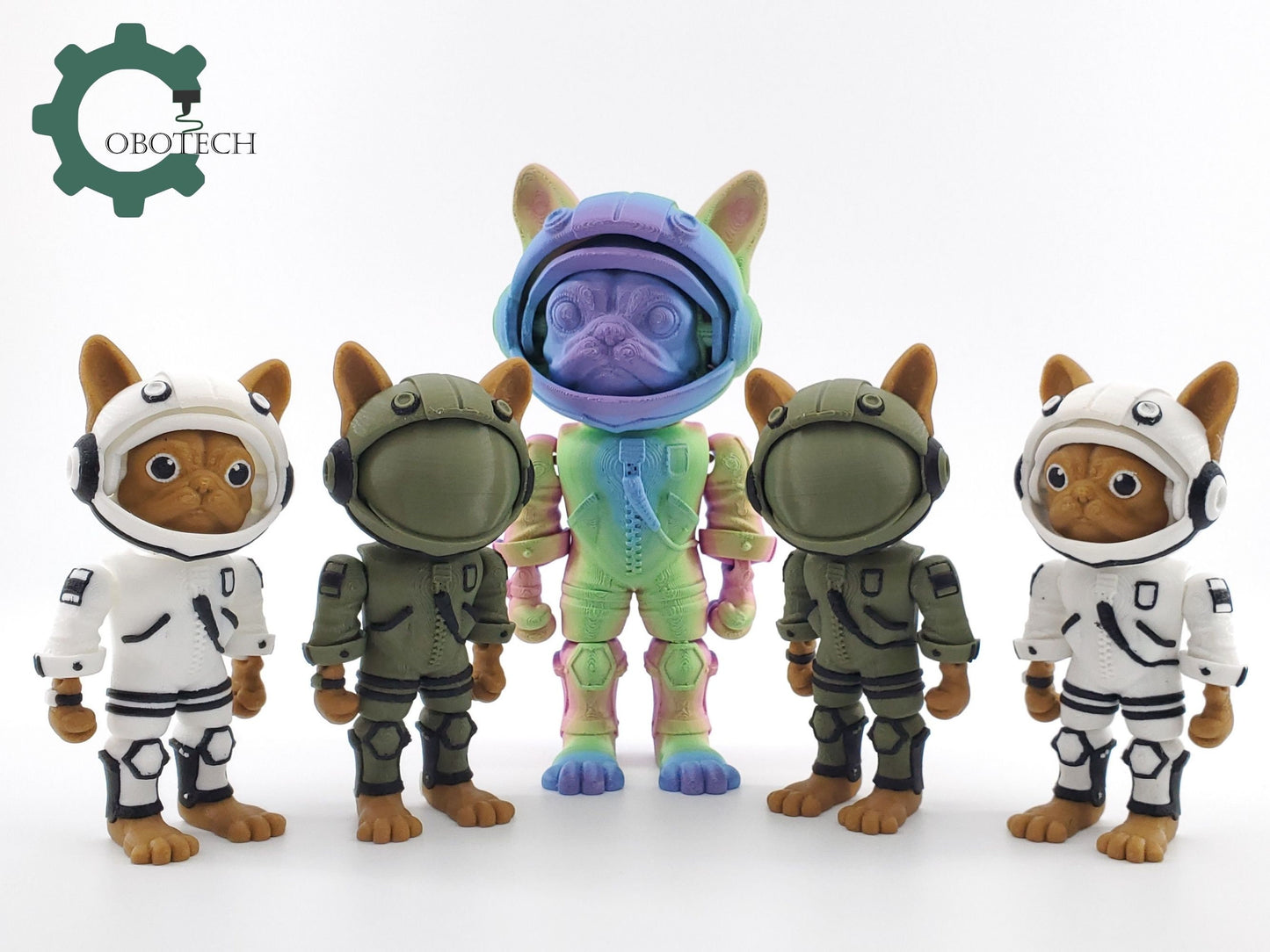 3D Print Articulated Dog Astronaut by Cobotech, Articulated Astronaut , Fidget Toy, Home/Desk Decoration, Unique Gift