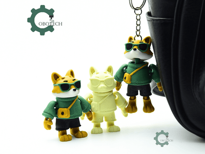 Cobotech-Cool Fox for Animal Lovers Articulated Keychain_04.png
