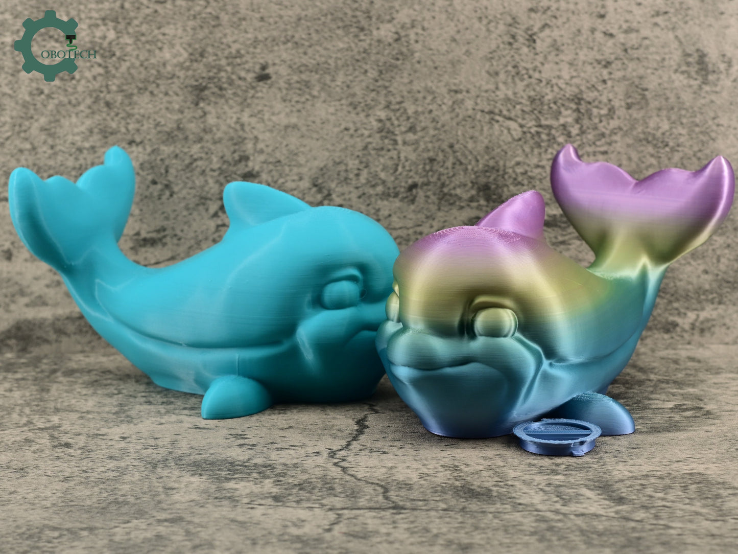 Dolphin Piggy Bank, Cute Dolphin Coin Storage Bank, Cute Piggy Bank Gifts, 3D Printed Dolphin Piggy Bank by Cobotech