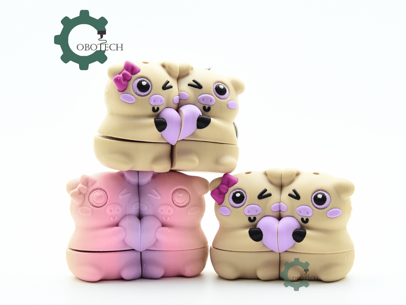 Cobotech-Cute Piggy Couple Magnet Articulated Keychain_07.png