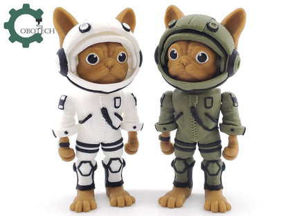 3D Print Articulated Dog Astronaut by Cobotech, Articulated Astronaut , Fidget Toy, Home/Desk Decoration, Unique Gift