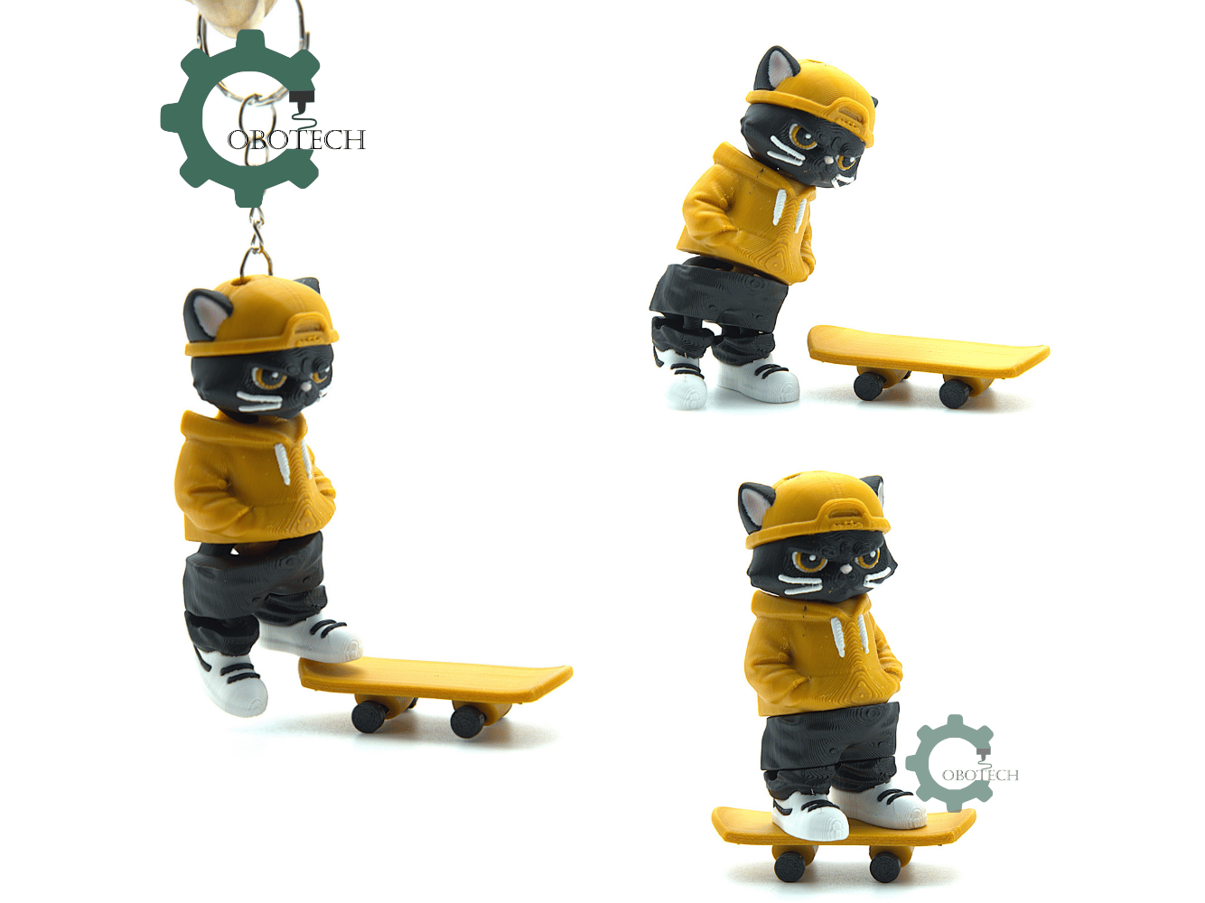 Cobotech-Skateboarding Cat Articulated Keychain_02.png