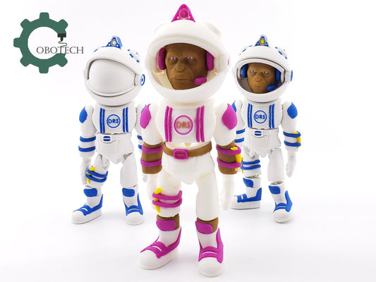 3D Printed Articulated Apestronaut by Cobotech, Ape Astronaut, Home Decorations, Desk Décor, Unique Gift, 3D Print Toys