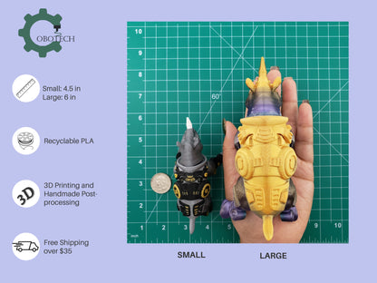 3D Print Articulated RhinoGuard by Cobotech, Articulated Rhino, Articulated Toys, Desk Decor, Cool Gift