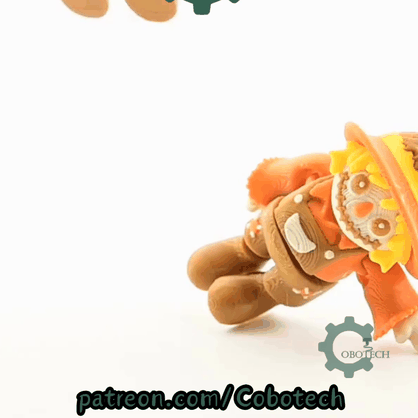 Cobotech-Thanksgiving Cheerful Scarecrow Articulated Keychain_10.gif