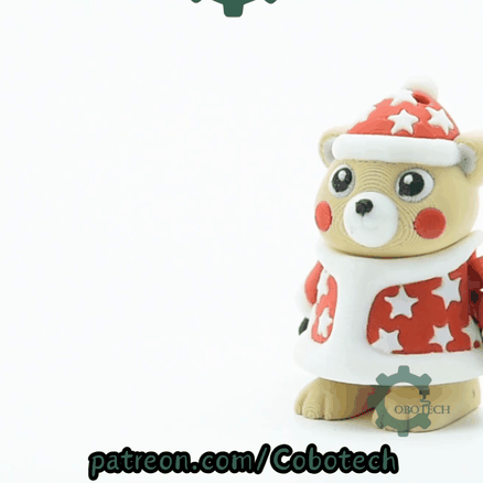 Cobotech-Winter Polar Bear Friend Articulated Keychain_10.gif