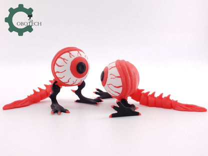 3D Print Articulated Eye Monster by Cobotech, Eye Monster, Articulated Toys, Desk Decor, Cool Gift