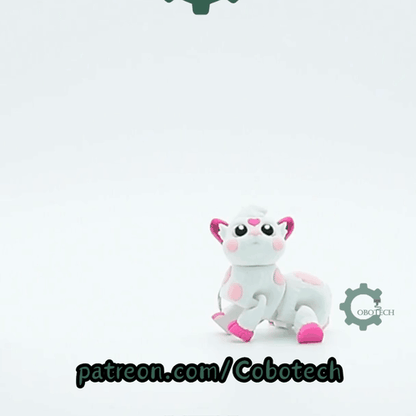 Cobotech-Cute Cow for Animal Lovers Articulated Keychain_10.gif