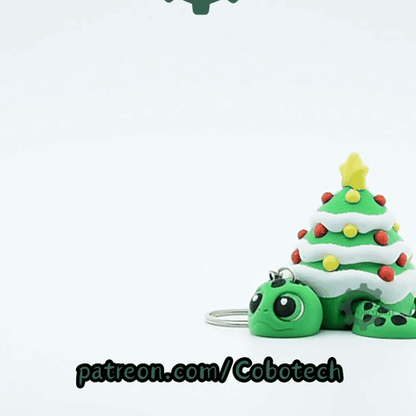 Cobotech-Christmas Turtle Ornament Articulated Keychain_10.gif