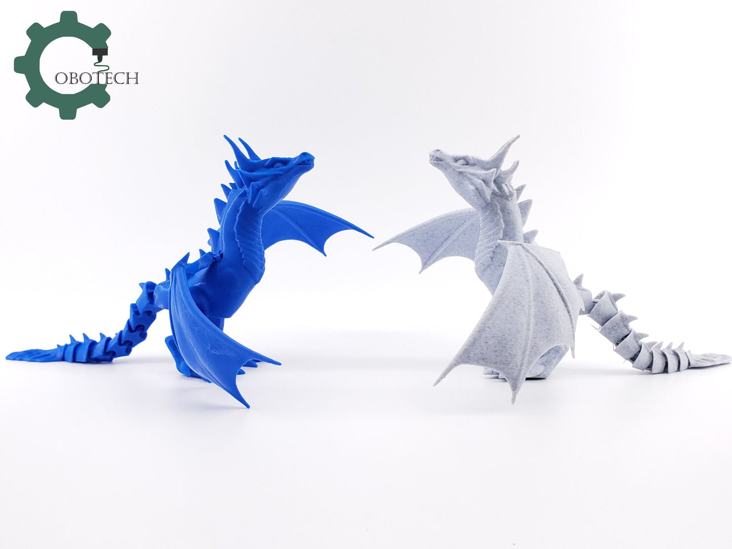 3D Print Articulated Dragon with Detachable Wings by Cobotech, Articulated Toy, Home/Desk Decoration, Cool Gift