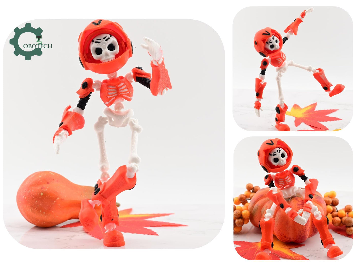 Exclusive Model, Not for Sale - Digital Downloads Cobotech Dummy Skeleton Robot - Fully Poseable Skeleton Robot - Fun Cobotech Halloween Toys - Unique Halloween Gifts - Halloween Decor