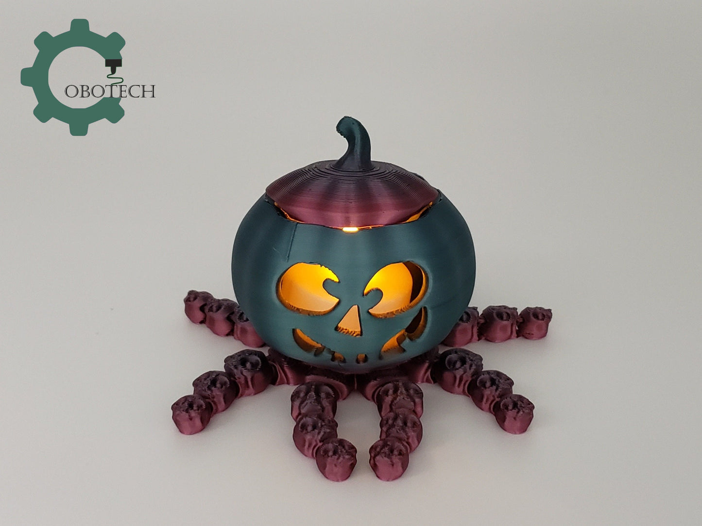 Halloween Pumpkin Octopus, 3D Print Articulated Spooktopus by Cobotech,  Articulated Toys, Halloween Decor, Cool Gift