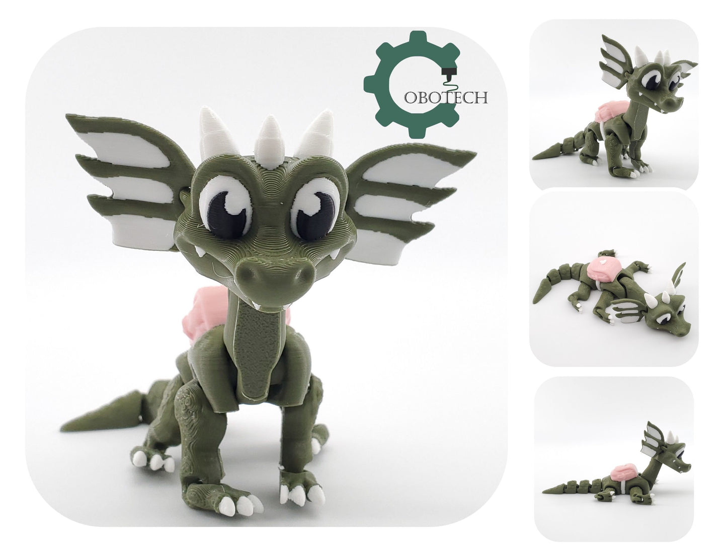 3D Print Articulated Scholar Dragon by Cobotech, Articulated Dragon , Fidget Toy, Home/Desk Decoration, Unique Gift