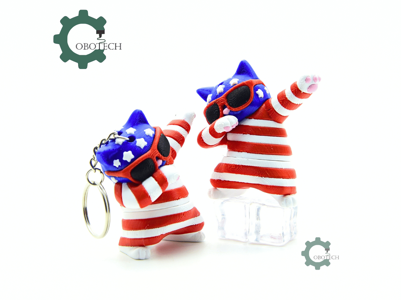 Cobotech-Patriotic Dabbing Cat for July 4th Articulated Keychain_09.png