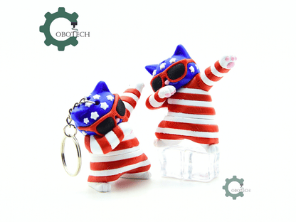Cobotech-Patriotic Dabbing Cat for July 4th Articulated Keychain_09.png