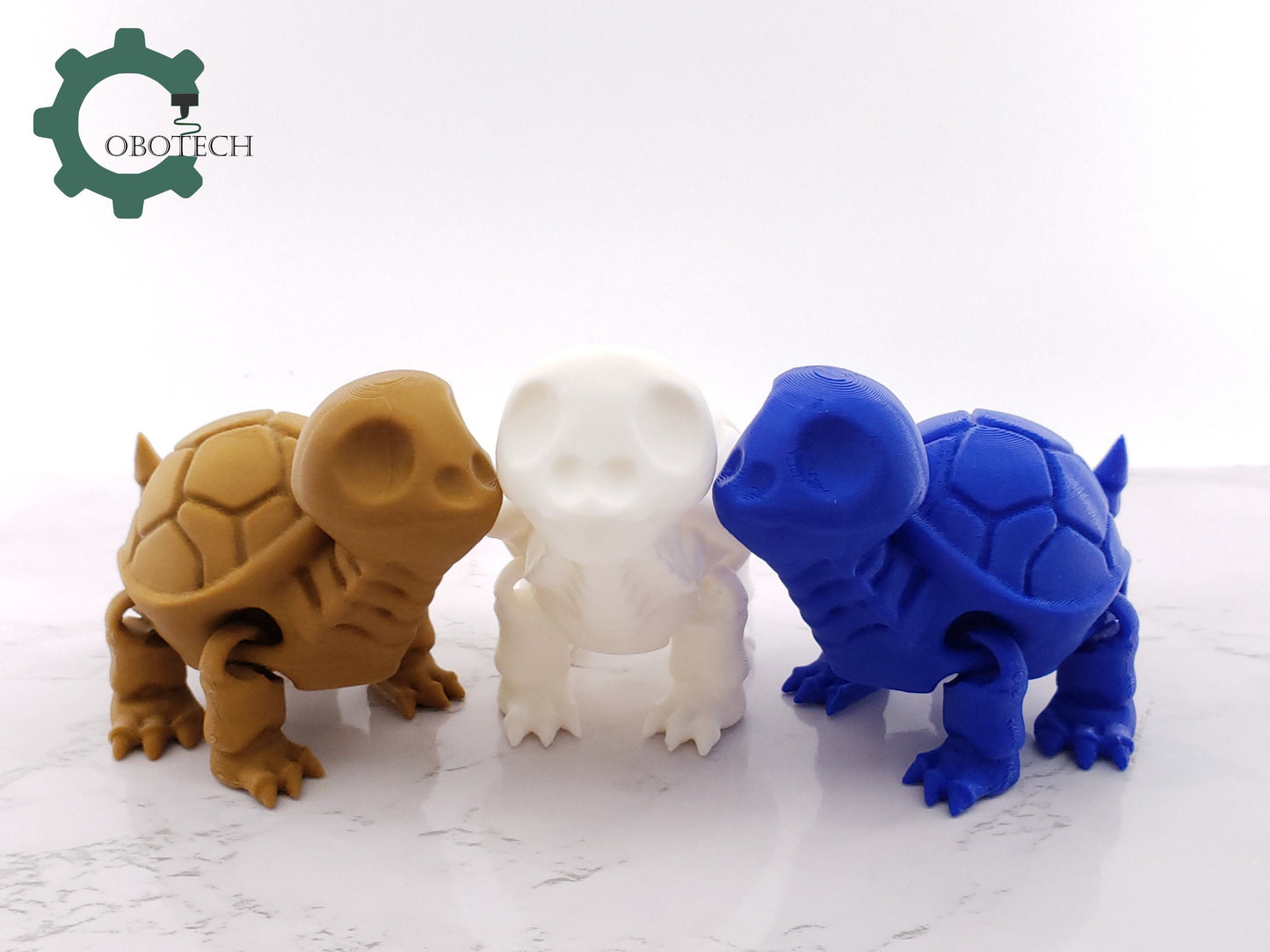 Cobotech 3D Print Articulated Turtle Skeleton, Unique Home Decor, Desk Decorations, Stress Toy, Cool Gift