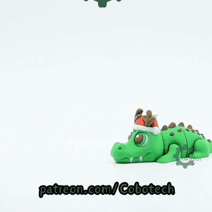 Cobotech-Christmas Alligator Articulated Keychain_10.gif