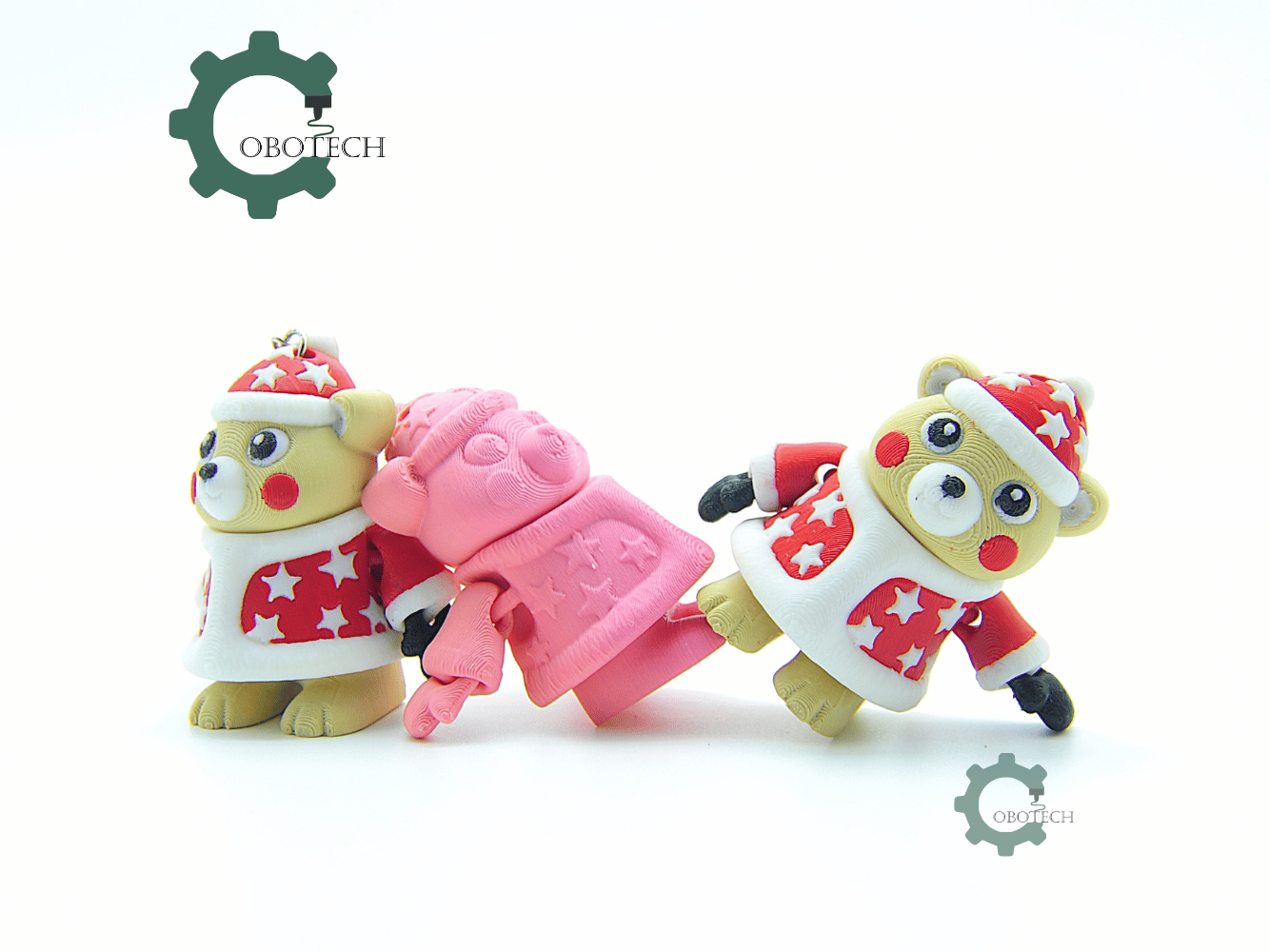 Cobotech-Winter Polar Bear Friend Articulated Keychain_07.png