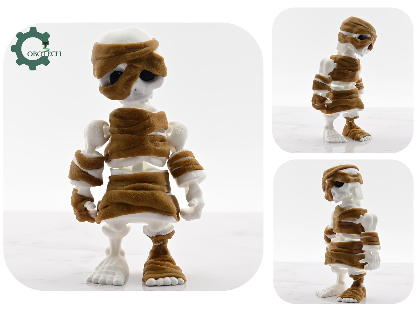 Digital Downloads Cobotech Articulated Skeleton Mummy by Cobotech - Fun Cobotech Halloween Toys - Fall Decor - Unique Gifts - Halloween Decor