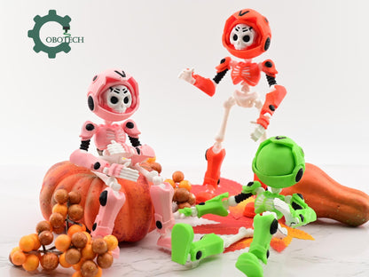 3D Print Dummy Skeleton Robot - Fully Poseable Skeleton Robot - Fun 3D Printed Halloween Toys - Unique Halloween Gifts - Halloween Decor