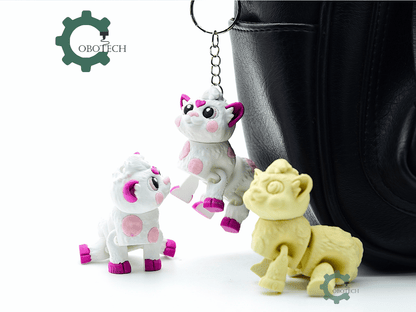Cobotech-Cute Cow for Animal Lovers Articulated Keychain_04.png