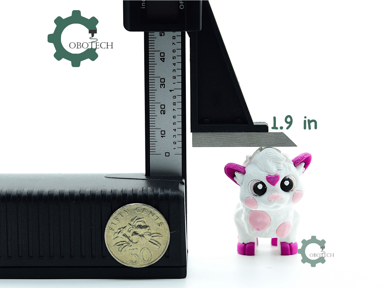 Cobotech-Cute Cow for Animal Lovers Articulated Keychain_03.png