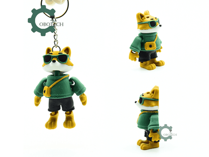 Cobotech-Cool Fox for Animal Lovers Articulated Keychain_02.png