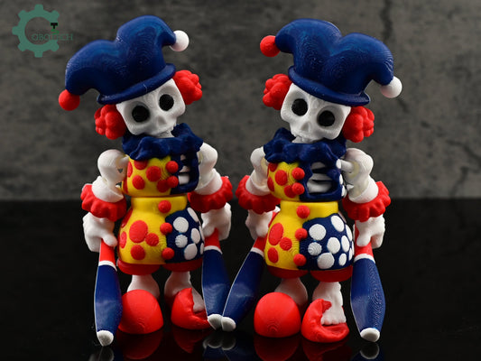 Articulated Bone Clown 3D Printed Clown Skeleton by Cobotech, Cute Clown Skeleton, Skeleton Toys, Desk Decor, Unique Gifts