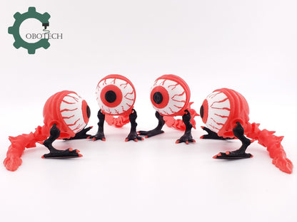 3D Print Articulated Eye Monster by Cobotech, Eye Monster, Articulated Toys, Desk Decor, Cool Gift