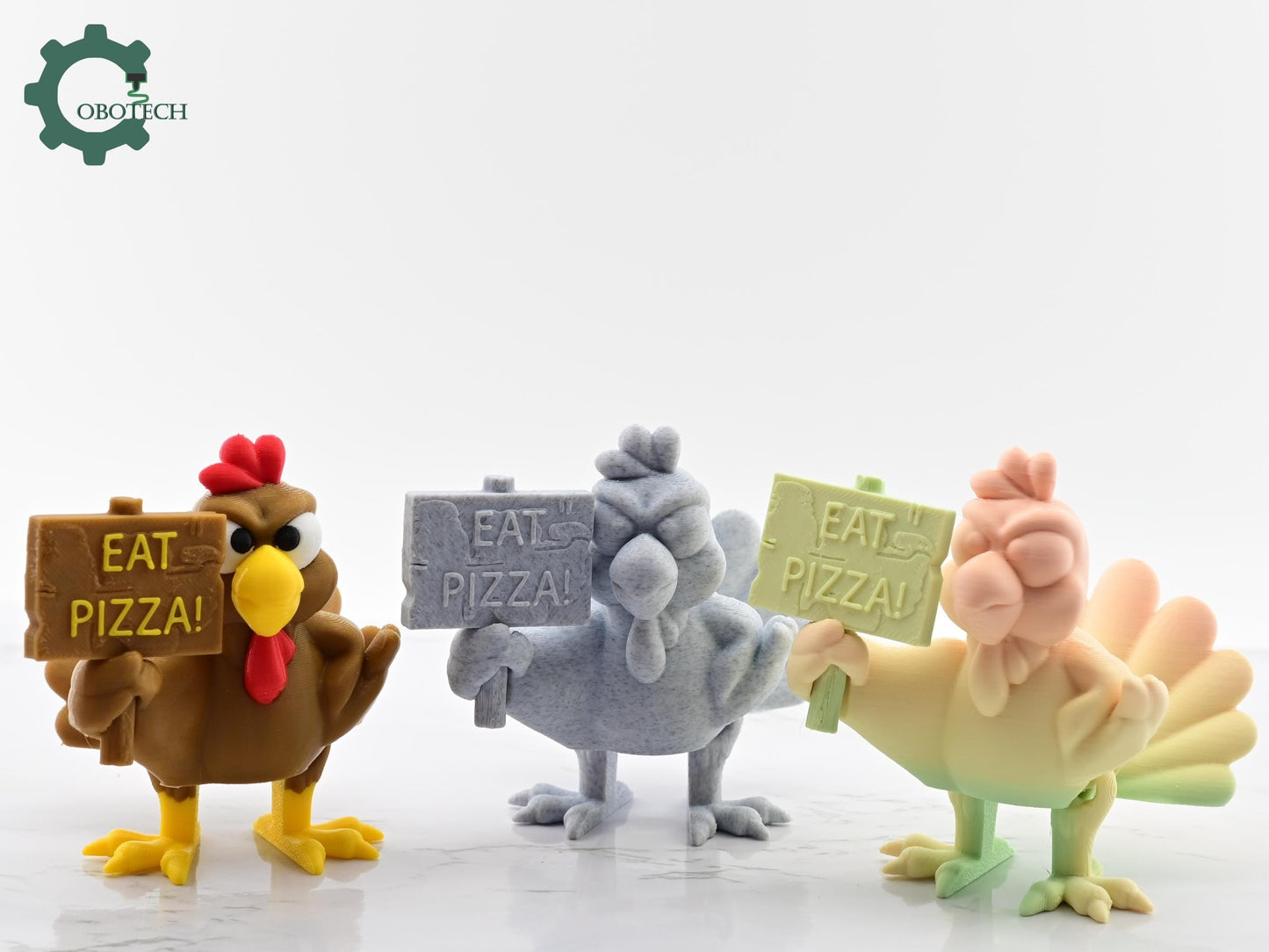 Digital Downloads Cobotech Articulated Eat Pizza ! Turkey - Fun Cobotech Toys - Unique Gifts - Home/Desk Decor - Fall Decor - Thanksgiving Decor