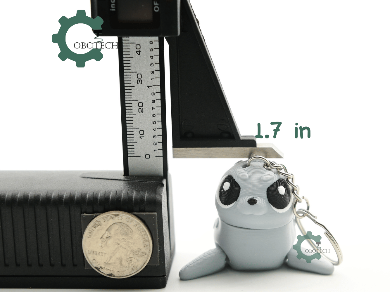 Digital Downloads - Cobotech Adorable Seal Articulated Keychain - Cute Backpack Keychain