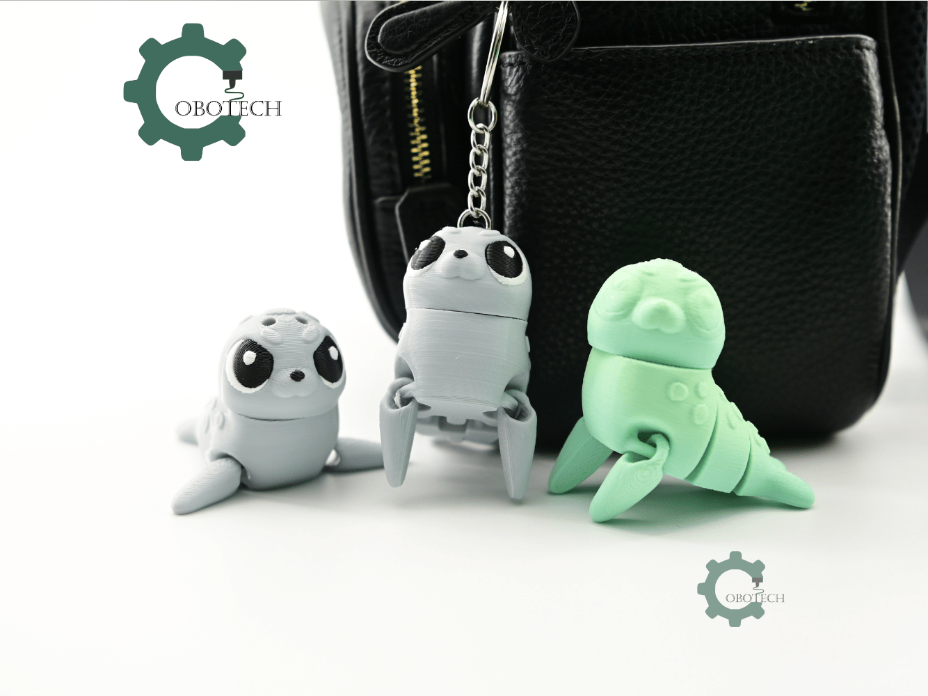 Digital Downloads - Cobotech Adorable Seal Articulated Keychain - Cute Backpack Keychain