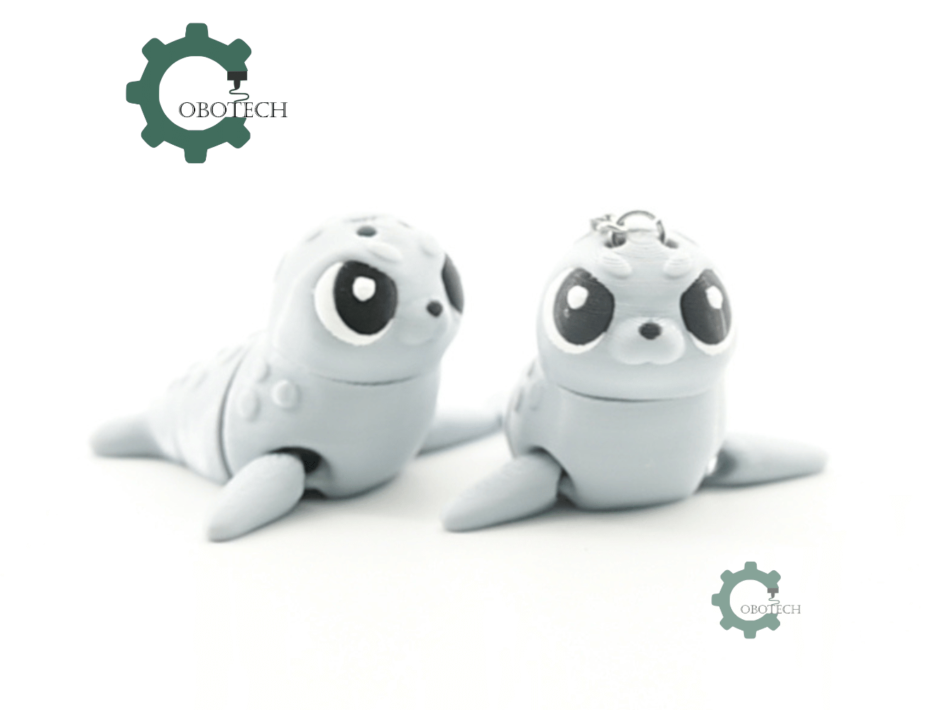 Digital Downloads - Cobotech Adorable Seal Articulated Keychain - Cute Backpack Keychain