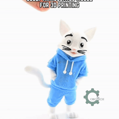 Digital Downloads - Cobotech Articulated Cat In Hoodie Urban Vibes