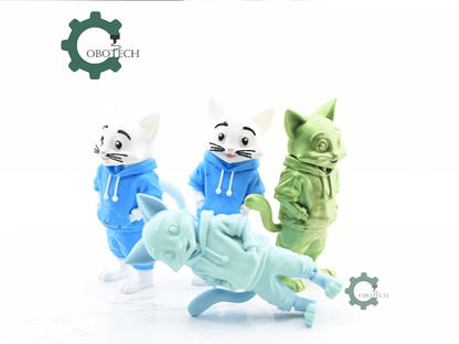 Digital Downloads - Cobotech Articulated Cat In Hoodie Urban Vibes