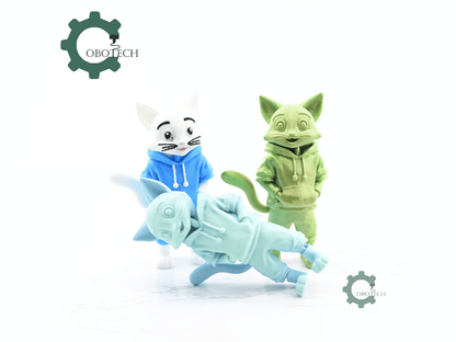 Digital Downloads - Cobotech Articulated Cat In Hoodie Urban Vibes