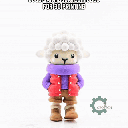 Digital Downloads - Cobotech Articulated Cozy Sheep In Urban Vibes Fashion