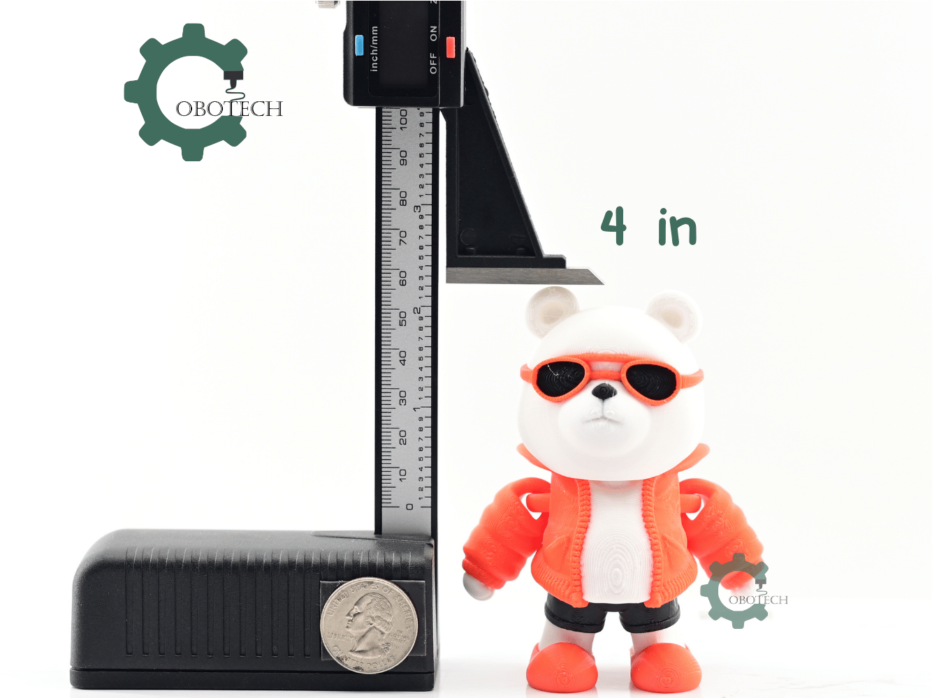 Digital Downloads - Cobotech Articulated Fashionable Bear With Goggles