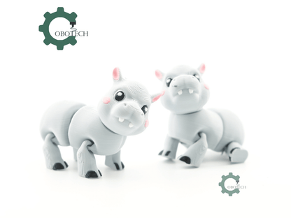 Digital Downloads - Cobotech Articulated Grumpy Hippo For Animal Lovers