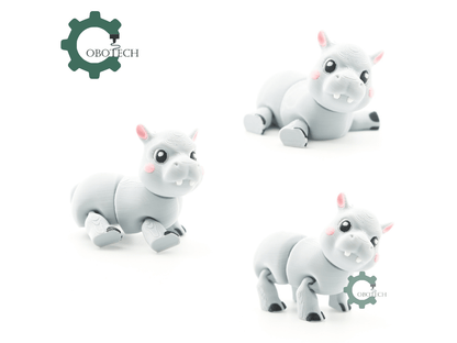 Digital Downloads - Cobotech Articulated Grumpy Hippo For Animal Lovers