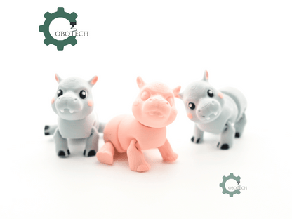 Digital Downloads - Cobotech Articulated Grumpy Hippo For Animal Lovers