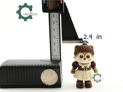 Digital Downloads - Cobotech Autumn Acorn Squirrel Articulated Keychain - Cute Backpack Keychain