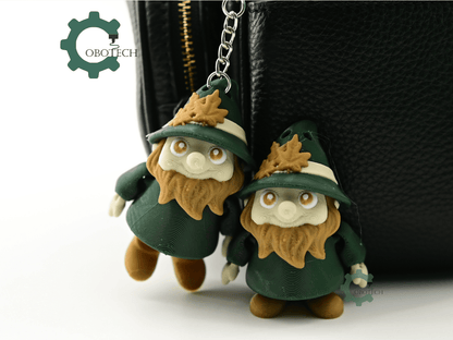 Digital Downloads - Cobotech Autumn Forest Gnome Articulated Keychain - Cute Backpack Keychain