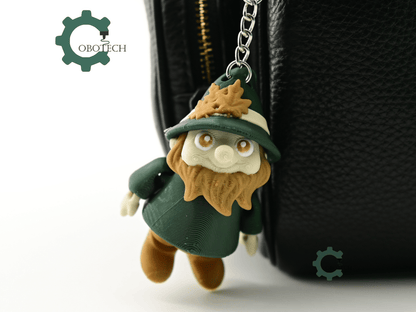 Digital Downloads - Cobotech Autumn Forest Gnome Articulated Keychain - Cute Backpack Keychain