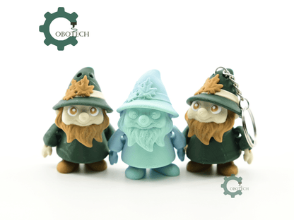 Digital Downloads - Cobotech Autumn Forest Gnome Articulated Keychain - Cute Backpack Keychain