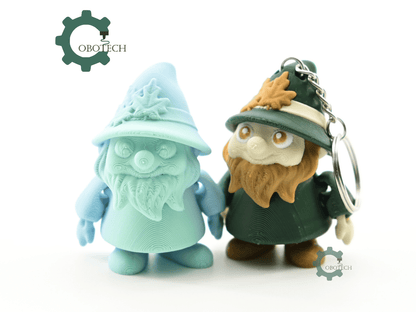 Digital Downloads - Cobotech Autumn Forest Gnome Articulated Keychain - Cute Backpack Keychain