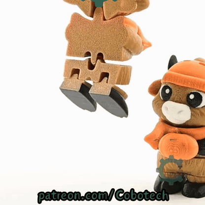 Digital Downloads - Cobotech Cozy Fall Highland Cow Articulated Keychain - Cute Backpack Keychain