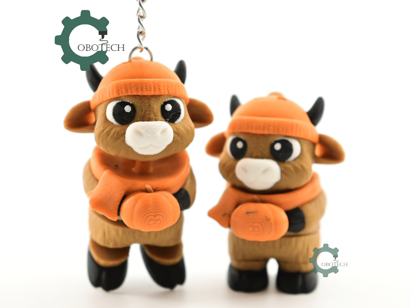 Digital Downloads - Cobotech Cozy Fall Highland Cow Articulated Keychain - Cute Backpack Keychain