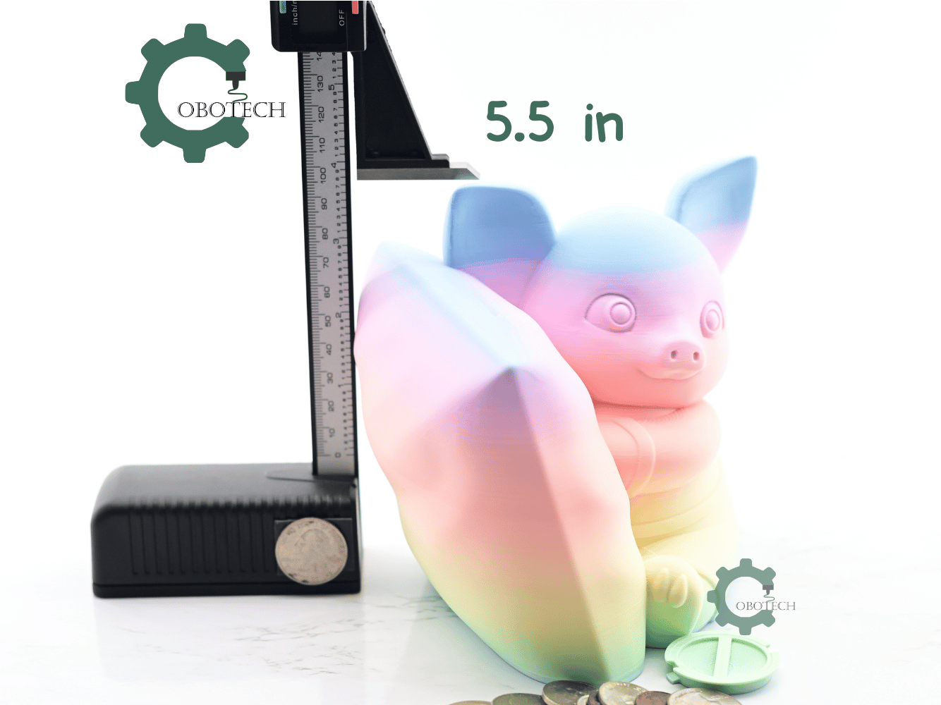Digital Downloads - Cobotech Cozy Piggy Pillow Piggy Bank - Desk Decor - Coin Bank Gifts